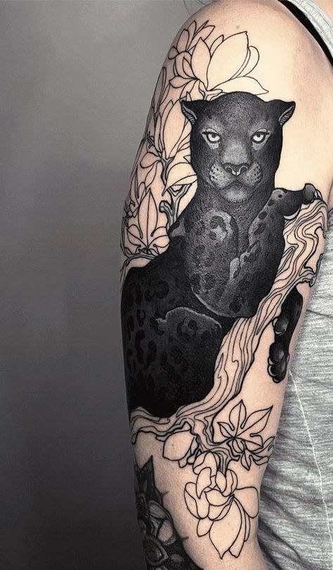 Panther Arm Tattoos For Women, Panther Back Tattoo Woman, Feminine Panther Tattoo, Panther Hip Tattoo, Panther Leg Tattoo, Panther Back Tattoo, Black Panther Tattoo For Women, Panther Tattoo For Women, Panther Tattoos