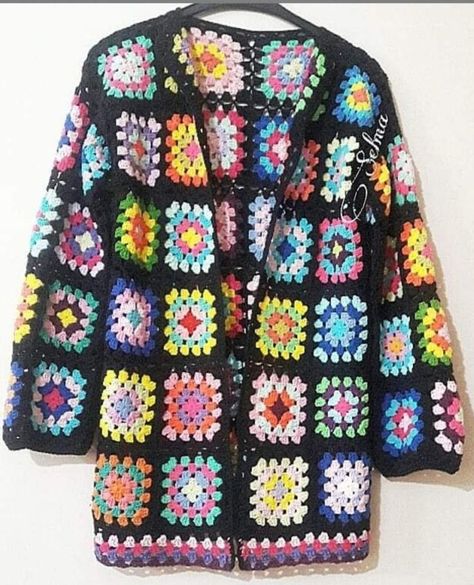 Long Crochet Duster Cardigan - Free Pattern + Tutorial » Make & Do Crew Crochet Duster Cardigan, Kimono Crochet, Long Crochet Cardigan, Crochet Duster, Poncho Patterns, Make And Do Crew, Granny Square Sweater, Granny Square Pattern, Newborn Baby Dolls