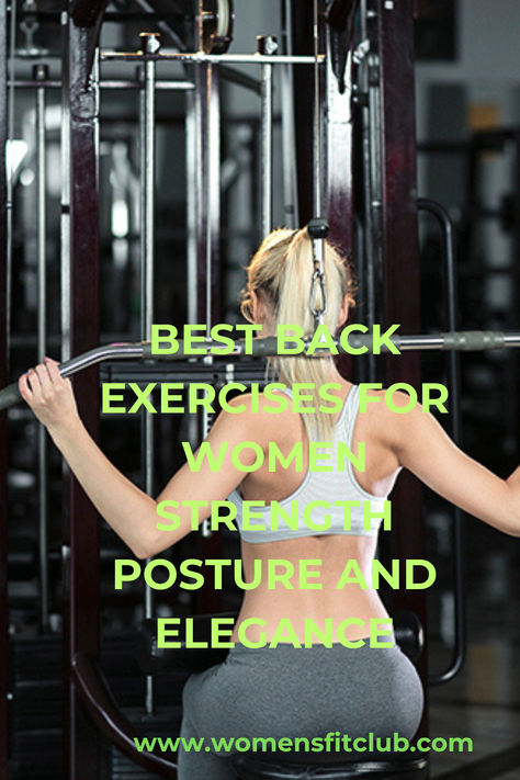 Step-by-step guide to the best back exercises for women, featuring moves like lat pulldowns, bent-over rows, and reverse flys. The post highlights a targeted routine designed to strengthen and tone the back muscles, improve posture, and build a strong, sculpted upper body, perfect for women seeking balanced fitness. Exercises For Back Muscles For Women, Strong Back Exercises For Women, Easy Back Exercises For Women, Exercise For Back At Home, Women Back Exercises, Gym Back Exercises, Back Exercises Women At Home Without Equipment, At Home Back Exercises, Backfat Exercises Women