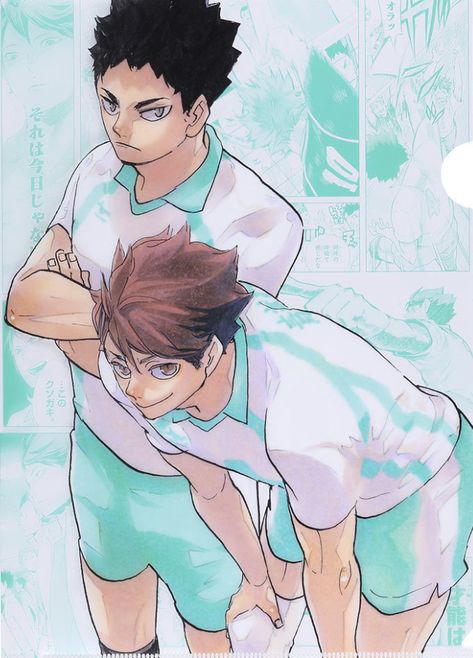 Iwaoi Official Art, Haikyuu Wallpapers, Haikyuu Boys, Aoba Johsai, Iwaizumi Hajime, Iconic Duo, Oikawa Tooru, Volleyball Anime, Haikyuu Wallpaper