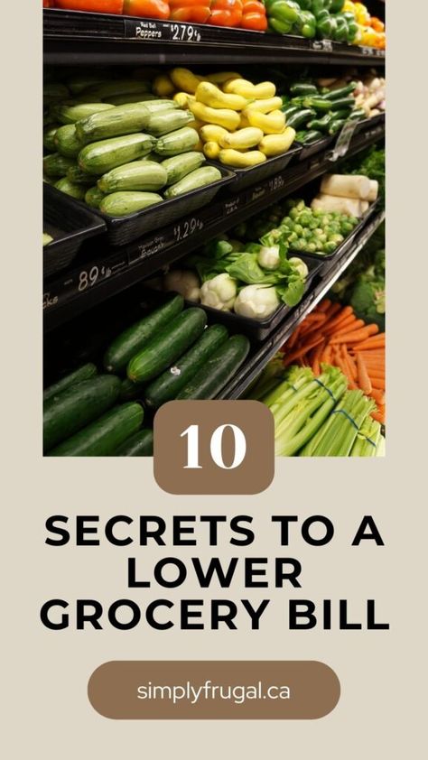 10 Secrets to a Lower Grocery Bill Lower Grocery Bill, Grocery Savings Tips, Grocery Savings, Homemade Teriyaki Sauce, Meat Substitutes, Grocery Budgeting, Dinner Plan, Frozen Vegetables, Reduce Food Waste