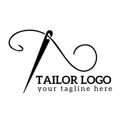 needle logo/sewing/tailor/icon/unique/symbol | PosterMyWall Needle Logo, Sewing Business Logo, Tailor Logo Design, Sewing Logo Design, Tailor Logo, Sewing Logo, Make Your Own Logo, Flower Logo Design, Logo Sewing