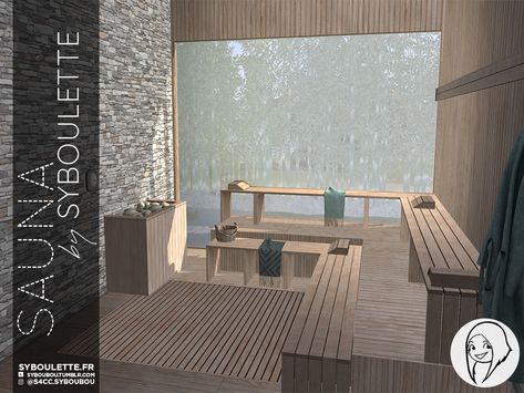 Sauna cc sims 4 - Syboulette Custom Content for The Sims 4 Sims Gym, The Sims Recourse, The Sims 4 Pack, Sims 4 Build Mode, Sims Home, Cc Furniture, Sims Furniture, Spa Items, Furniture Cc