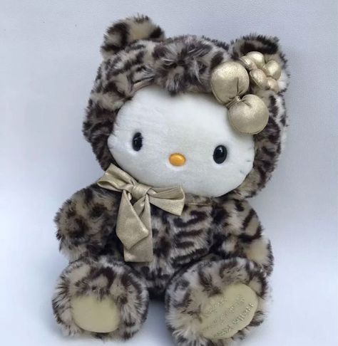 #hellokitty #leopard #plush #plushcore #kawaii #cute #pinterest Leopard Hello Kitty, Hello Kitty Leopard, Leopard Coat, Hello Kitty Pictures, Hello Kitty Plush, Hello Kitty Items, Hello Kitty Collection, Cute Stuffed Animals, Birthday Wishlist