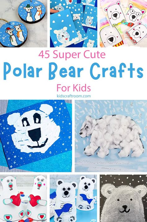 45+ Polar Bear Crafts for kids. Polar Bear Craft Preschool, Polar Bear Crafts For Kids, Thumbprint Ornaments, Reindeer Thumbprint, Bear Crafts For Kids, Polar Bear Diy, Polar Bears Preschool, Polar Bear Crafts, Polar Bear Winter Craft