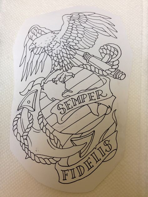 USMC Print Us Marine Corps Tattoos, Marine Corps Ega Tattoo, Marine Corps Artwork, Usmc Tattoo Ideas, Usmc Logo, Marine Symbol Tattoo, Us Marine Tattoo, Usmc Drawings, Marine Corps Drawings