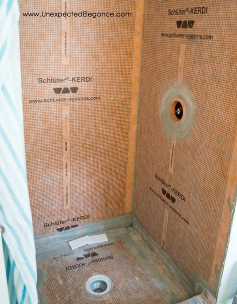 shower remodel with Schluter system-1-12 Shower Renovation, Master Bath Shower, Shower Inserts, Diy Shower, Master Bath Remodel, Bathroom Remodel Shower, Bathroom Redo, Diy Remodel, Shower Remodel