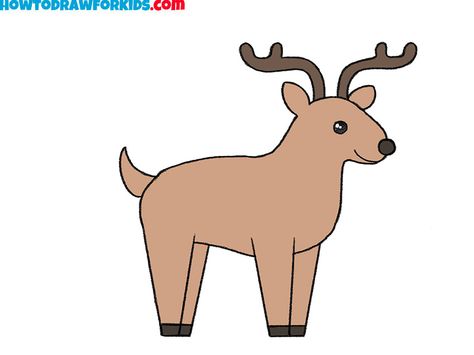 How to Draw a Reindeer - Easy Drawing Tutorial For Kids Dear Drawing, Draw A Reindeer, Reindeer Drawing, Sketching Tips, Draw Animals, Easy Drawing Tutorial, Drawing Tutorials For Kids, Coloring Supplies, Drawing Tutorial Easy