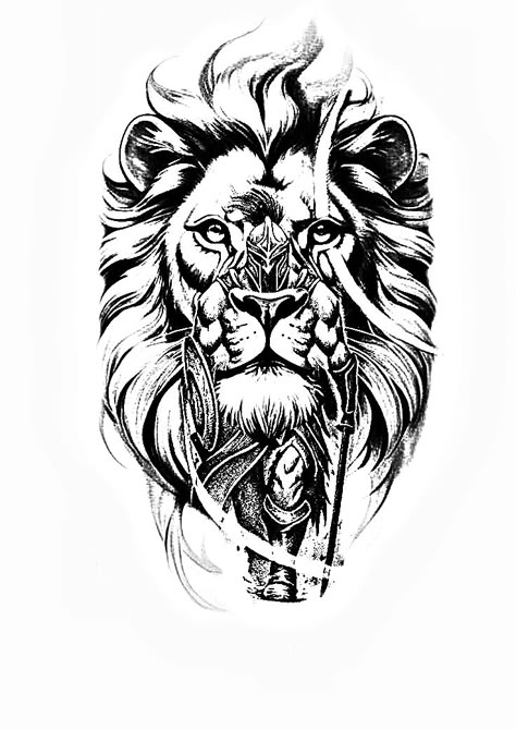 Loin Tattoos, Lion Warrior Tattoo, Rebecca Tattoo, Miracle Tattoo, Bald Eagle Tattoos, Tattoo Stencil Designs, Lion Warrior, Best Leg Tattoos, Side Wrist Tattoos