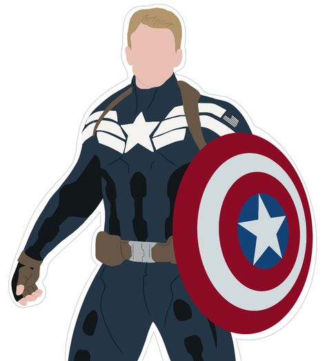 Marvel Stickers Printable, Captain America Stickers, Mcu Stickers Printable, Captain America Illustration, Caption America, Captain America Digital Art, Marvel Stickers, Movie Stickers, Disney Stickers