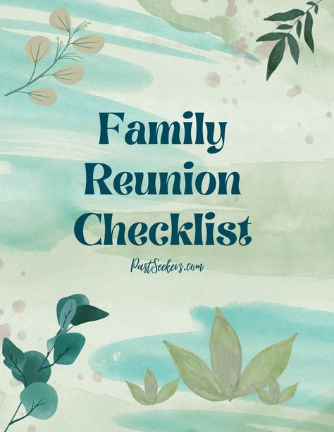 Is the thought of organizing your next family reunion a little overwhelming? Don't panic! Our FREE checklist takes the guesswork out of planning. Get yours now and create a reunion to remember! #familyreunion #checklist #planningtips Family Reunion Background, Family Reunion Planning Checklist, Family Reunion Agenda Ideas, Family Reunion Checklist, Reunion Background, Planning A Family Reunion Checklist, Family Reunion Planner, Family Reunion Registration Template, Reunion Checklist