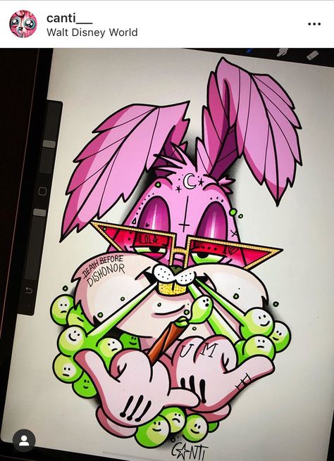 High Bugs Bunny, Bucks Bunny, Images Pop Art, Trippy Drawings, Art Sketches Doodles, Simpsons Art, David Lee, Graffiti Style Art, Graffiti Characters