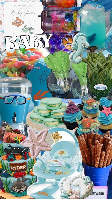 Finding Nemo Baby Shower Nemo Baby Shower Ideas, Finding Nemo Baby, Nemo Baby Shower, Nemo Baby, Baby Fish, Finding Nemo, Fishing Bait, Baby Shower Themes, Shower