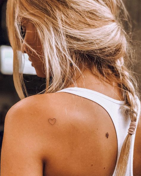 These 100 Hidden Tattoos Ideas Will Satisfy Your Craving For New Ink Small Heart Tattoo, Red Heart Tattoos, Tiny Tattoos For Women, Floral Tattoo Shoulder, Tiny Heart Tattoos, Small Shoulder Tattoos, Small Heart Tattoos, Hidden Tattoos, Shape Tattoo