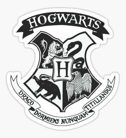 hogwarts Sticker Stickers Harry Potter, Harry Potter Crest, Harry Potter Phone, Harry Potter Stickers, Sticker Retro, Black And White Stickers, Images Harry Potter, Hogwarts Crest, Harry Potter Drawings