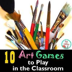 Play In The Classroom, Art Games For Kids, Art Classroom Management, Art Teacher Resources, Middle School Art Projects, Art Games, Classroom Art, Art Curriculum, Elementary Art Projects