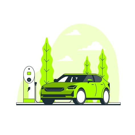 Electric car concept illustration | Free Vector #Freepik #freevector #car #eco #illustration #ecology Electric Vehicle Design, Car Illustration Art, Eco Illustration, Car Vector Illustration, Electric Car Design, Electric Car Concept, Car Animation, Eco Car, Car Concept