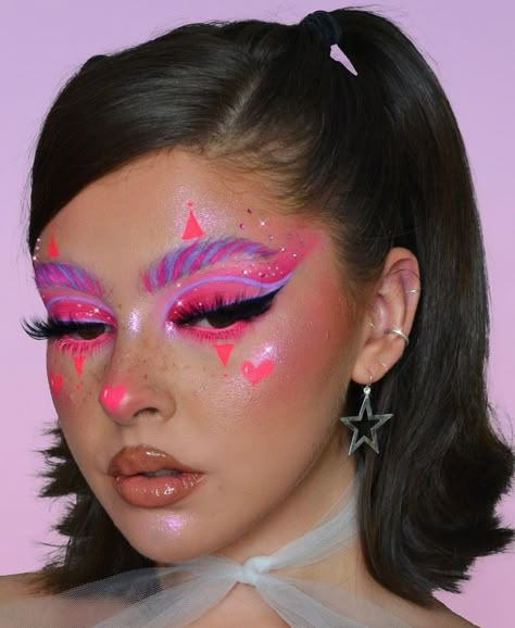 Cute Clown Makeup, Makeup Fails, Web 1, Kawaii Makeup, Face Art Makeup, Rave Makeup, Cool Makeup Looks, Unique Makeup, Dope Makeup