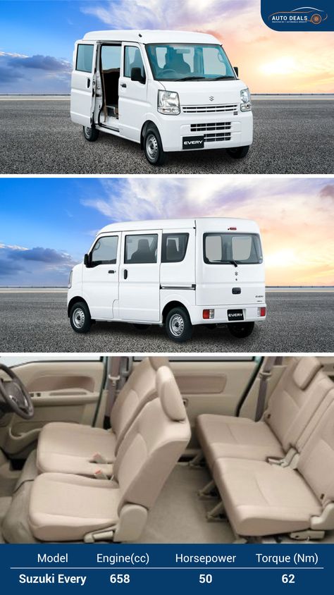 Suzuki Every 2022 Price in Pakistan: PKR 2,000,000 estimated Expected Launch Date: December 2022 For more: https://autodeals.pk/new-cars/suzuki/every-65 Note: Suzuki Every 2022 Price in Pakistan is estimated to start from PKR 2,000,000. This estimated price is ex-factory and does not include freight, taxes, and other documentation charges. #SUZUKI #suzukiEvery #newcar #autodeals Suzuki Every, Tata Motors, Life Crisis, Automotive News, December 2022, Car Design, New Cars, Pakistan, To Start