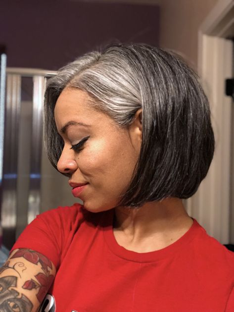 Salt & Pepper Hair Salt Pepper Hair, Grey Bob Hairstyles, Pepper Hair, Grey Hair Don't Care, Silver Haired Beauties, Grey Hair Transformation, Salt And Pepper Hair, Grey Hair Inspiration, Beautiful Gray Hair