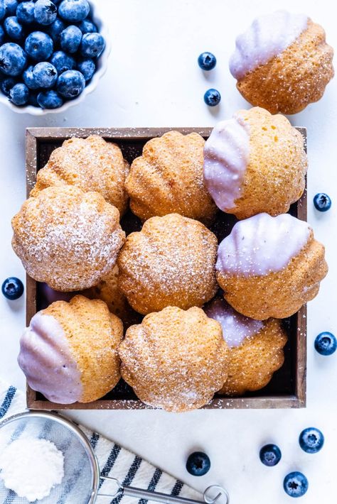 Blueberry Madeleines, Pain Au Chocolat Recipe, Lemon Madeleines, Pies And Tacos, Madeleine Recipe, Vegan Pastries, Vegan French, French Baking, Avocado Chocolate Mousse