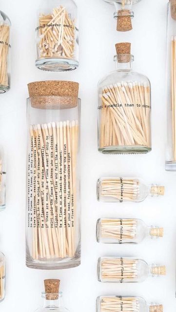 Matches Packaging, Matches In A Jar, Poetry Design, Match Jar, Match Bottle, Diy Candles Scented, Smart Tiles, Candle Studio, Candle Matches