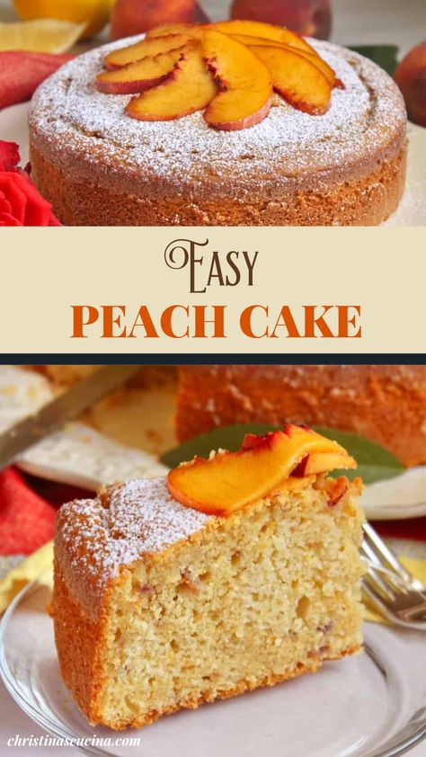 Easy Peach Cake Recipe, Easy Peach Cake, Peaches Cake, Fresh Peach Cake Recipe, Fresh Peach Cake, Peach Layer Cake Recipe, Peach Cake Recipe Easy, Peach Cake Recipe, Peach Cake Recipes