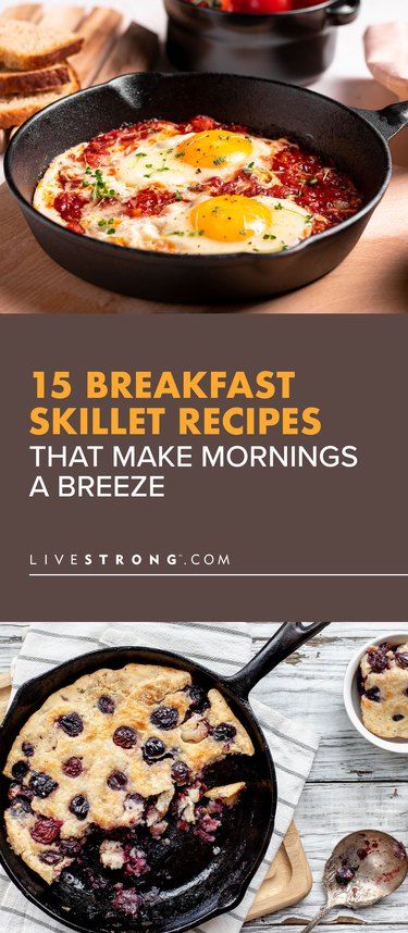 15 Breakfast Skillet Recipes That Make Mornings a Breeze | Livestrong.com Keto Breakfast Skillet Recipes, Skillet Breakfast Ideas, Iron Skillet Breakfast, Easy Breakfast Skillet, Potato And Egg Breakfast, Spicy Ham, Chicken Breakfast Recipes, Warm Potato Salad, Easy Vegan Breakfast