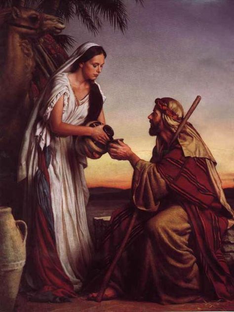 Michael Deas, Rebekah at the Well, 1997. Jesus And Mary, Bible Images, Lds Art, Bible Illustrations, Bible Women, Bible Characters, Bible History, Bible Pictures, Biblical Art