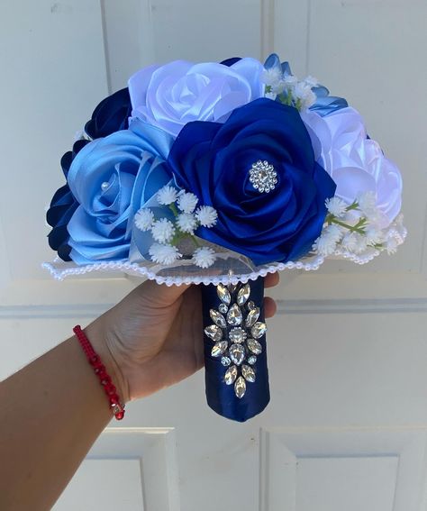 Wedding bouquet ✨👰🏼‍♀️ ❥ ❥ ❥ #weddingbouquet #eternalribbonbouquet #florist #eternalflorist #ramo #ribbonbouquet #eternalroses Ramo Ideas, Ribbon Rose Bouquets, Ribbon Rose, Ribbon Bouquet, Ribbon Roses, Blue Rose, Blue Ribbon, Rose Bouquet, Wedding Bouquet