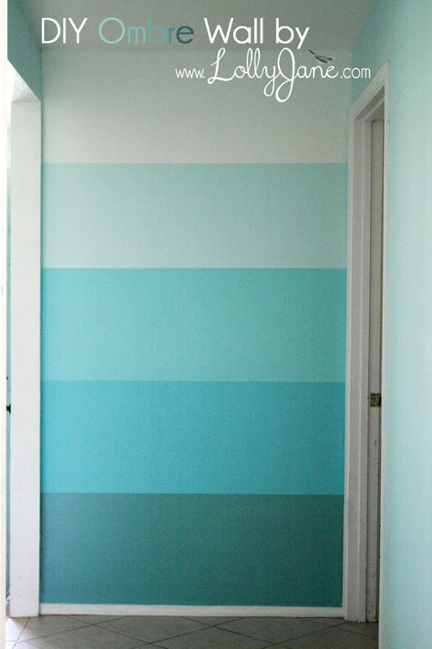 Ombre Accent Wall, Ombre Wall, Accent Wall Paint, Diy Ombre, Accent Wall Bedroom, Wall Paint Designs, Annie Sloan, Wall Paint, Diy Wall