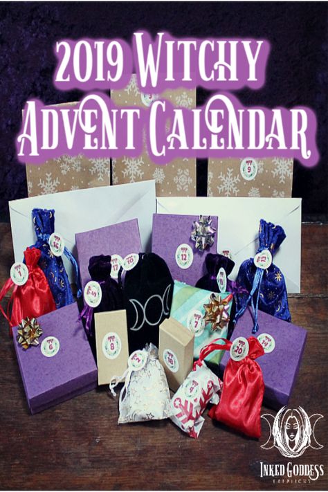 Celebrate 22 days of Yule with a magickal supply each day through December 22nd with the Witchy Advent Calendar from Inked Goddess Creations. Pagan Advent Calendar, Witch Advent Calendar, Witchy Advent Calendar, Diy Yule Gifts, Days Of Yule, Pagan Parenting, Yule Gifts, Witch Types, Witchcraft History