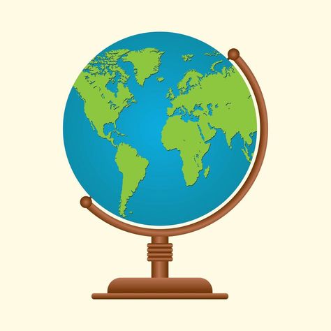 Earth globe design Cartoon Globe, Classroom Certificates, Social Studies For Kids, Globe Picture, Globe Drawing, Globe Clipart, Globe Image, Congratulations Images, Earth Illustration