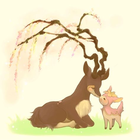 Pixiv Id 135335, Pokémon, Deerling, Sawsbuck, Deer, Spring Deerling Pokemon, Wild Pokemon, Spyro The Dragon, Pokemon Pins, Pokemon Teams, My Pokemon, Catch Em All, All Things Cute, Cute Pokemon