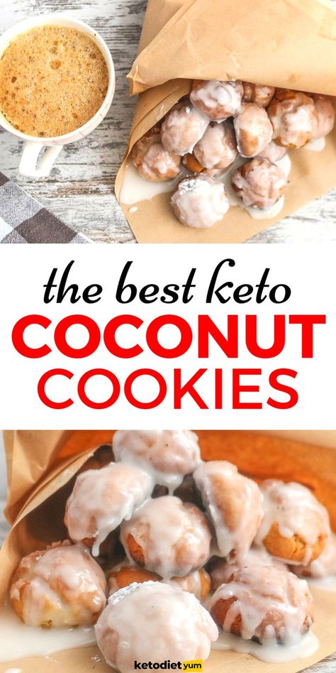 By far the BEST Keto Coconut Cookies are a wonderful sweet treat for anyone on a low carb diet! A big batch makes for an easy, keto-friendly, sweet snack all week long. Keto Coconut Cookies, Coconut Cookies Recipes, Baking Powder Uses, Low Carb Fruit, Low Carb Sweets, Coconut Cookies, Milk Cookies, Keto Recipe, Keto Cookies