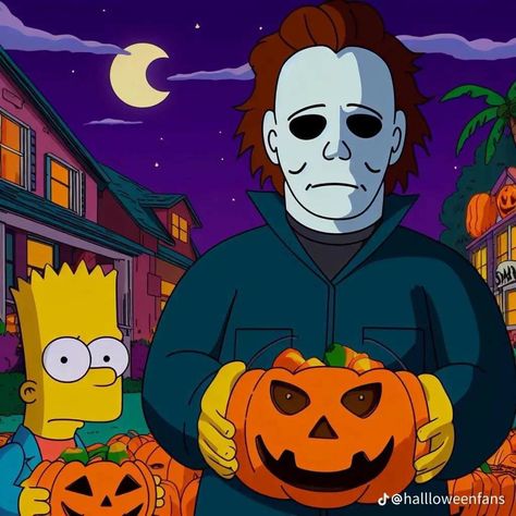 The Simpsons Characters, Michael Myers Memes, Simpsons Halloween, Simpsons Treehouse Of Horror, Happy Halloween Pictures, Simpsons Drawings, Christmas Horror, Childs Play Chucky, Simpsons Characters