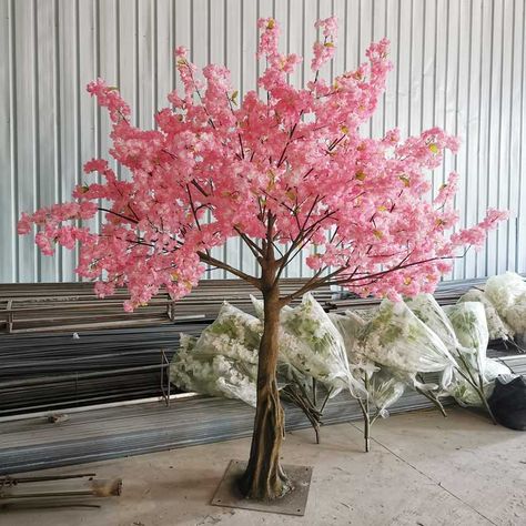 Cloud-like gorgeous cherry blossoms on the tree branches, as the most popular ornaments on wedding occasions, are also in great demand for use in hotels, restaurants, or stores, etc. as arches or centerpieces. Blossom Tree Wedding, White Blossom Tree, Peach Blossom Tree, Artificial Decoration, Artificial Cherry Blossom Tree, Sakura Trees, Pink Cherry Blossom Tree, Pink Blossom Tree, Pink Flowering Trees