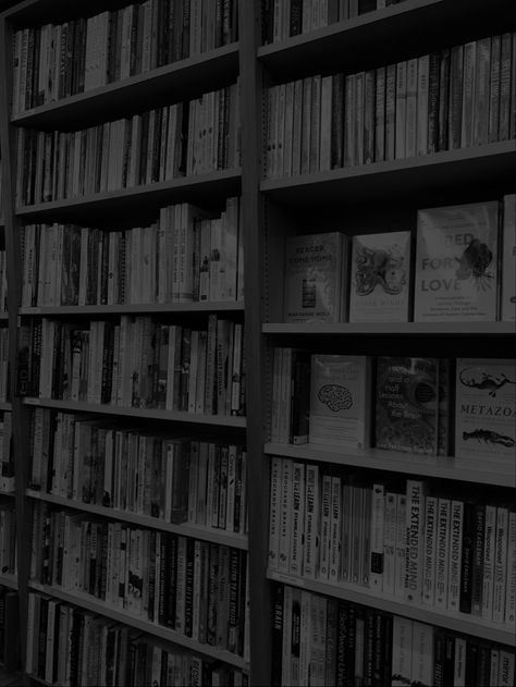 Dark Library Aesthetic, Bookshelves Black, Books Aesthetic Bookshelves, Aesthetic Bookshelves, White Library, Black And White Photo Wall, Library Aesthetic, Face Aesthetic, Books Aesthetic