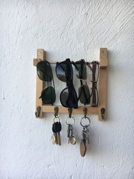 Bicycle Holder, Eyeglass Display, Bicycle Hanger, Bike Rack Wall, Wall Mount Storage, Key Holder Diy, Wooden Bicycle, Bicycle Gift, Sunglasses Organizer