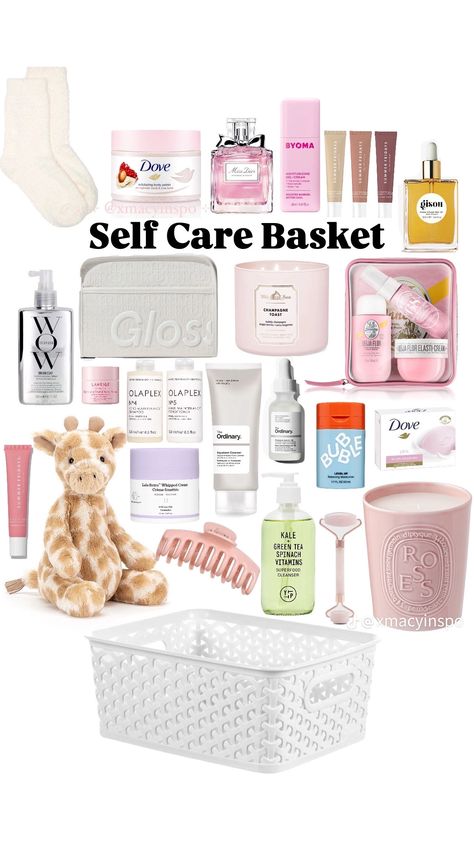 Selfcare Basket, Skincare Basket, Selfcare Gift Basket, Self Care Basket, Care Basket, Preppy Skincare, Champagne Toast, Gel Cream, Gift Basket