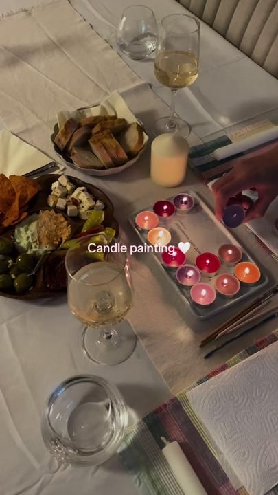 TikTok · HannahTha Painting On Candles, Night In Ideas, Decorate Candles, Painting Date, Candle Painting, Candle Crafts Diy, Painted Candles, Tea Party Birthday, Candles Crafts