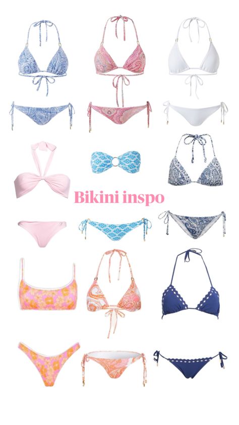 Summer Vacation Bikinis, Clean Girl Swimsuit, Summer Bikinis Coverups, Summer Bathing Suits Bikinis, Where To Buy Bikinis, Outfits For Spain, Swimwear Aesthetic, Swimsuit Inspo, Summer Bathing Suits