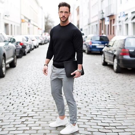 . Young Outfit, Mens Business Casual Outfits, Edgy Looks, Herren Style, Mens Office, Men With Street Style, Outfits Hombre, Smart Casual Men, Mode Casual