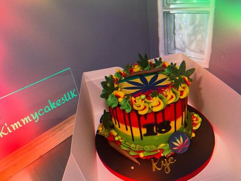 Love this theme 💚💛❤️ happy 18th!! @kimmycakesuk kimmycakesuk.com Facebook.com/kimmycakesuk #bobmarley #reggae #rasta #high #colourful #18 #18thbirthday #forhim #foryou #bespoke #personalised #cakeshop #cakemaker #cupcakes #cake #menscake Reggae Cake, Rasta Birthday, Rasta Cake, Bob Marley Cakes, Rasta Colors, Cupcakes Cake, Number Cake, Number Cakes, Cake Makers