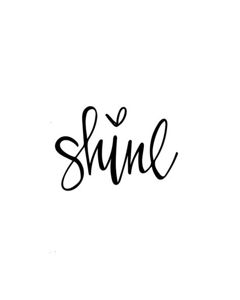 Who else is ready to S H I N E today and handle Monday like a champ?  (On the bright side we have an extra hour of -shine today! ) Sea Calligraphy, Shine Tattoo, Black & White Quotes, Ayat Alkitab, In Cursive, Bright Side, Brush Lettering, 로고 디자인, Short Quotes