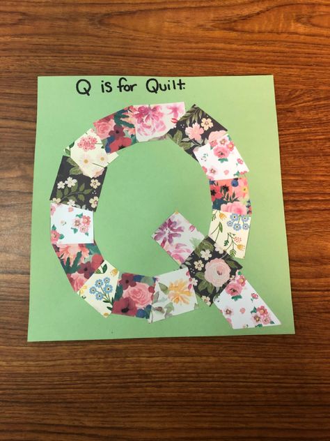 Letter Q Ideas For Preschool, Letter Q Activities For Toddlers, Qu Craft Kindergarten, Letter Q Preschool Crafts, Q Week Preschool Activities, Q Preschool Crafts, Q Is For, Letter Q Crafts For Toddlers, Hs Letters