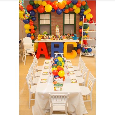 Abc Birthday Theme, Abc 123 Birthday Party Ideas, Abc Theme Birthday Party, Abc Birthday Party Ideas, Alphabet Birthday Parties, Abc Birthday Parties, Sesame Street Birthday Party Ideas Boy, Sesame Street Toys