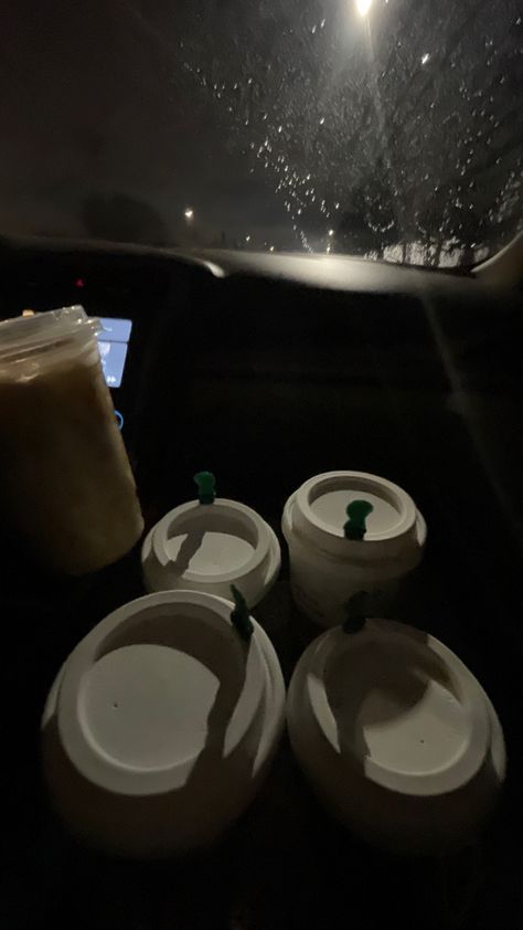 Starbucks Drinks Night, Starbucks At Night, Rainy Day Aesthetic, Spiderman Artwork, Quiet Place, Fake Pictures, Starbucks Drinks, Night Aesthetic, Future Life