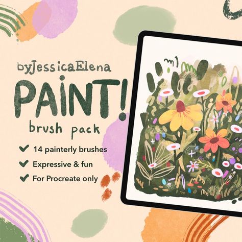 YAAAAAAAAAAAY I've shared some footage of me using these Procreate brushes sometimes on stories (and even reels!) and when people ask what brush I use I'm always like "Um it's my own but it's not available yet hehe". WELL GUESS WHAT. NOW IT IS!! I decided to make my own fun painterly brushes a while back, and I absolutely love them tbh!!! So excited to share them with you all :) Anyway!! Link in bio to my digital goodies if you wanna check them out!! OH the pack also includes a paper te... Gouache Tutorial, Free Procreate Brushes, Brushes Paint, Free Procreate, Procreate Brushes Free, Clipping Masks, Free Brush, Illustrators On Instagram, Procreate Brushes