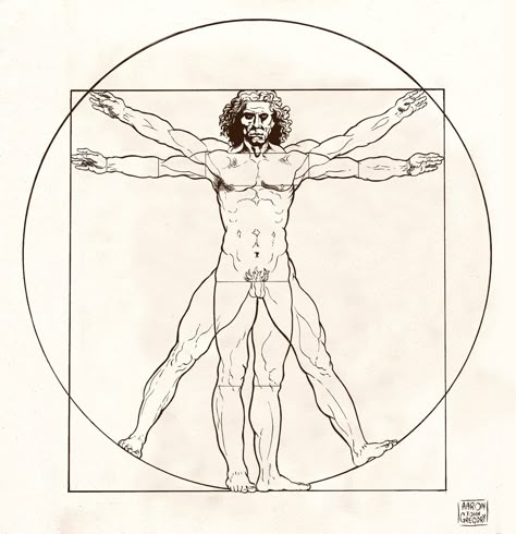 Vetruvius Man Tattoo, Vitruvian Man Tattoo Design, Vitruvian Man Tattoo, Davinci Tattoo, Deer Skull Art, Native Tattoos, Buddha Tattoos, Circle Tattoo, Vitruvian Man